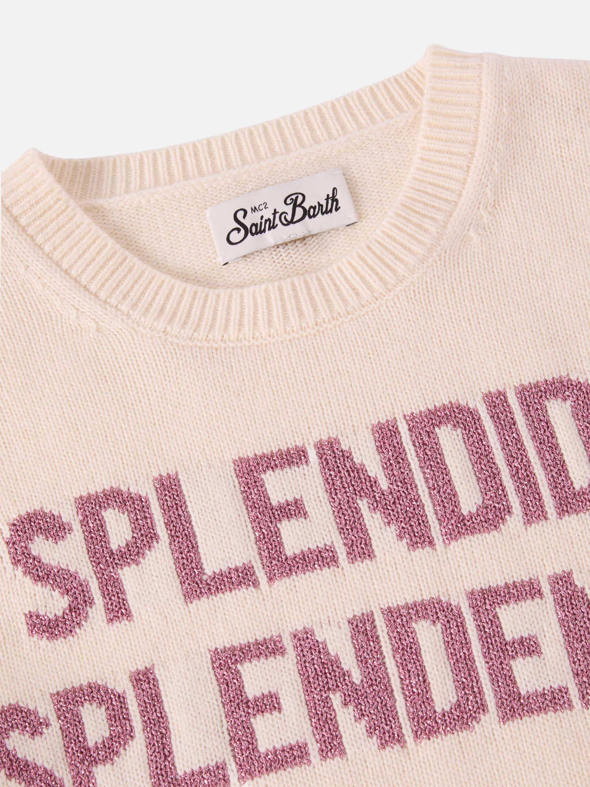 Princess cashmere-blend crewneck with Splendida Splendente lurex jacquard - Image 2