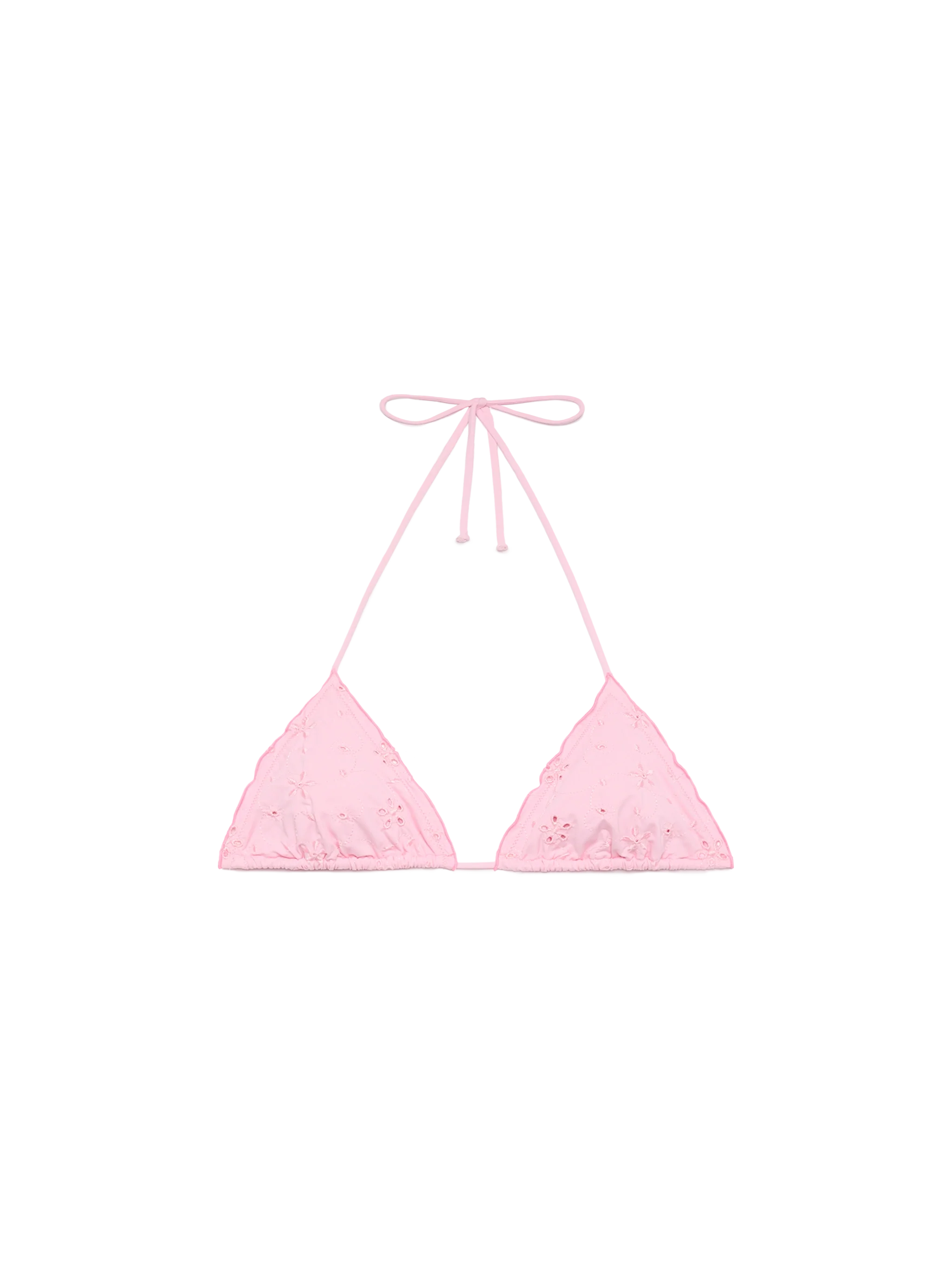 Sagittarius classic pink Sangallo lace triangle top