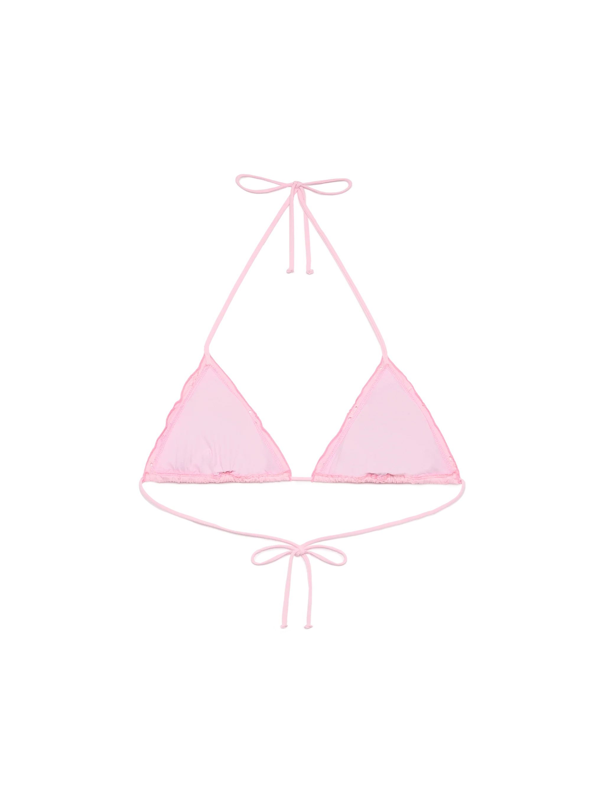 Sagittarius classic pink Sangallo lace triangle top - Image 2