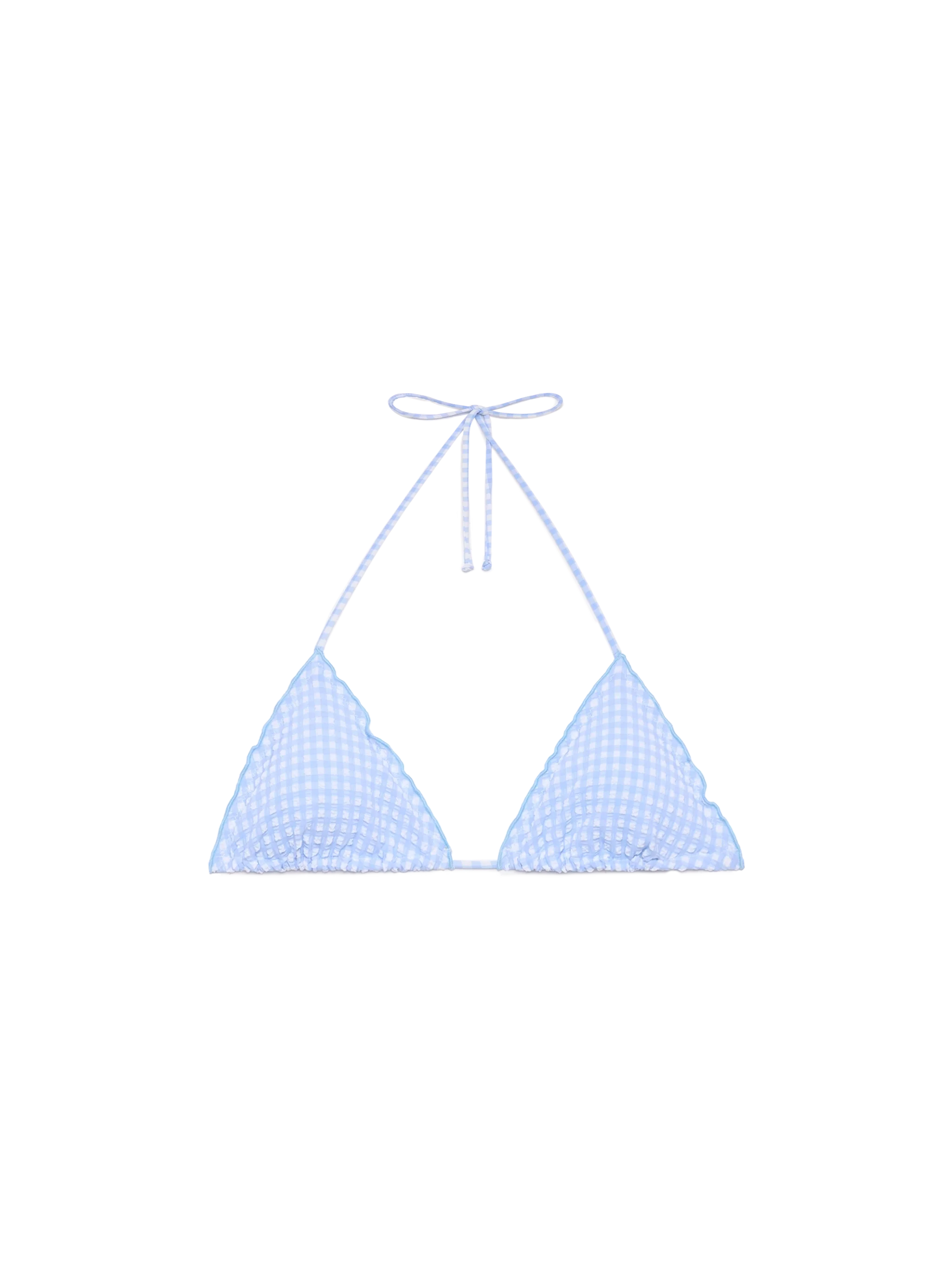 Sagittarius seersucker classic triangle top with gingham print
