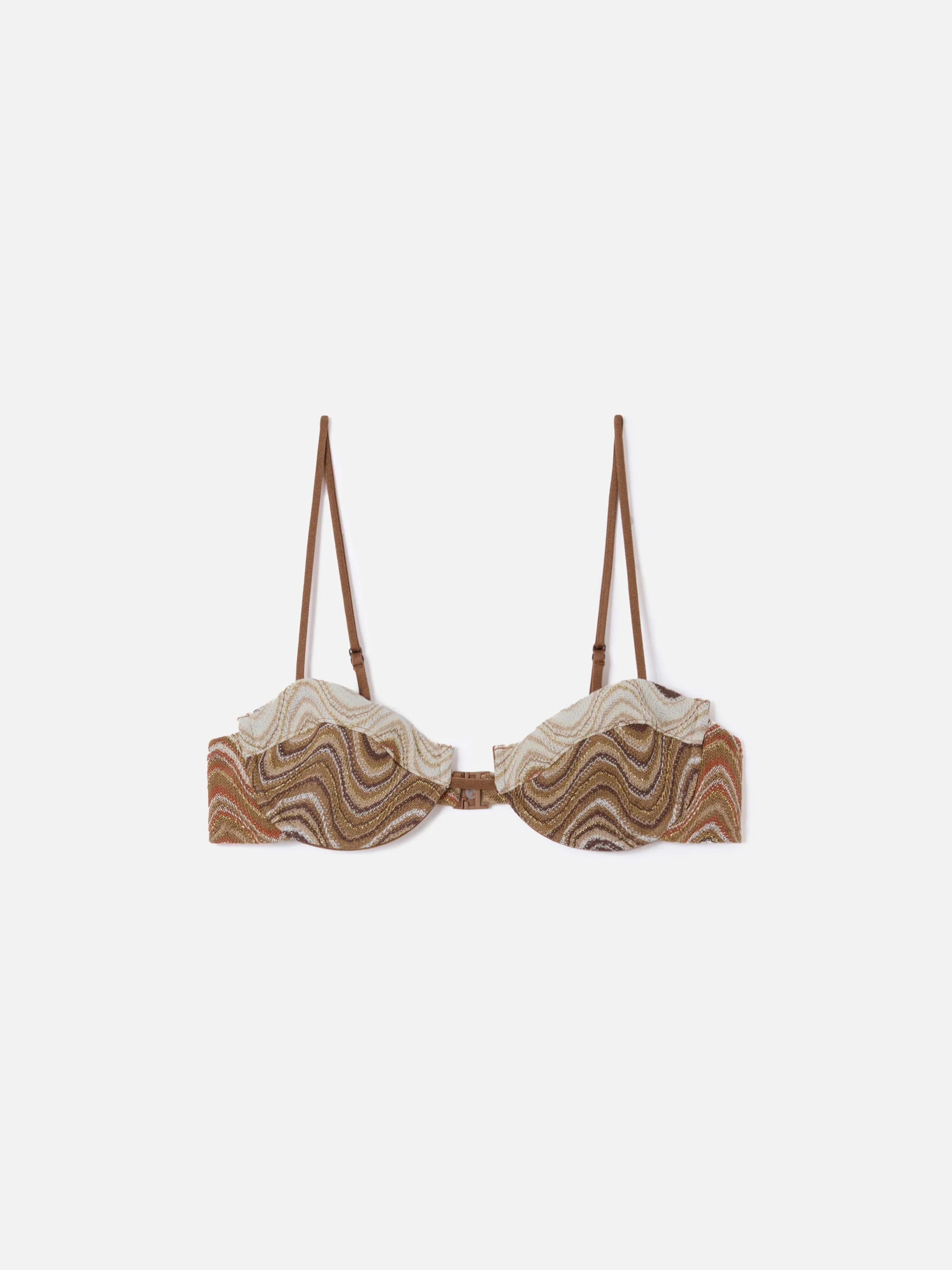 Salina balconette bikini top in degradé raschel fabric