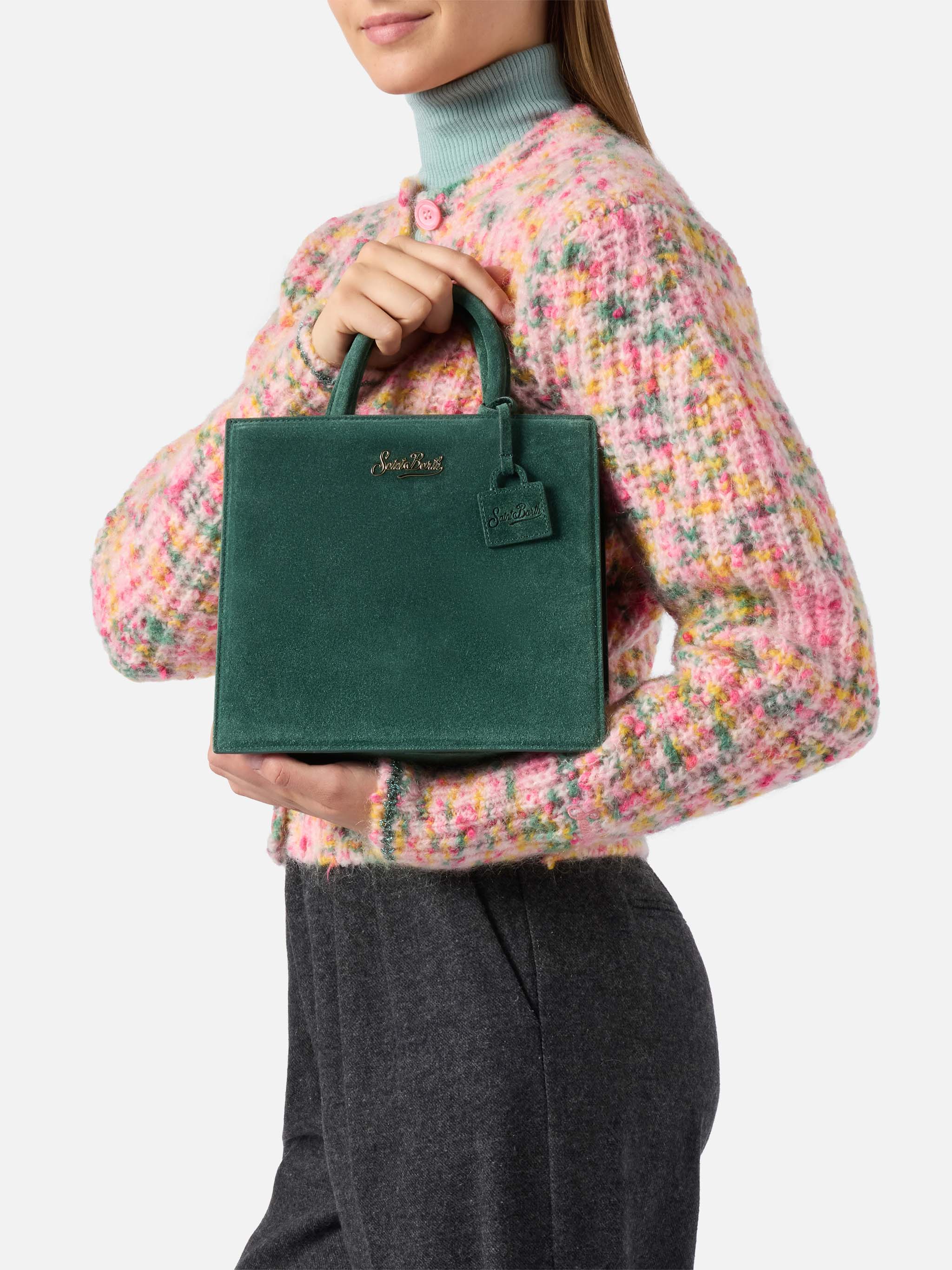 Shop Bag Midi green suede bag - Image 2