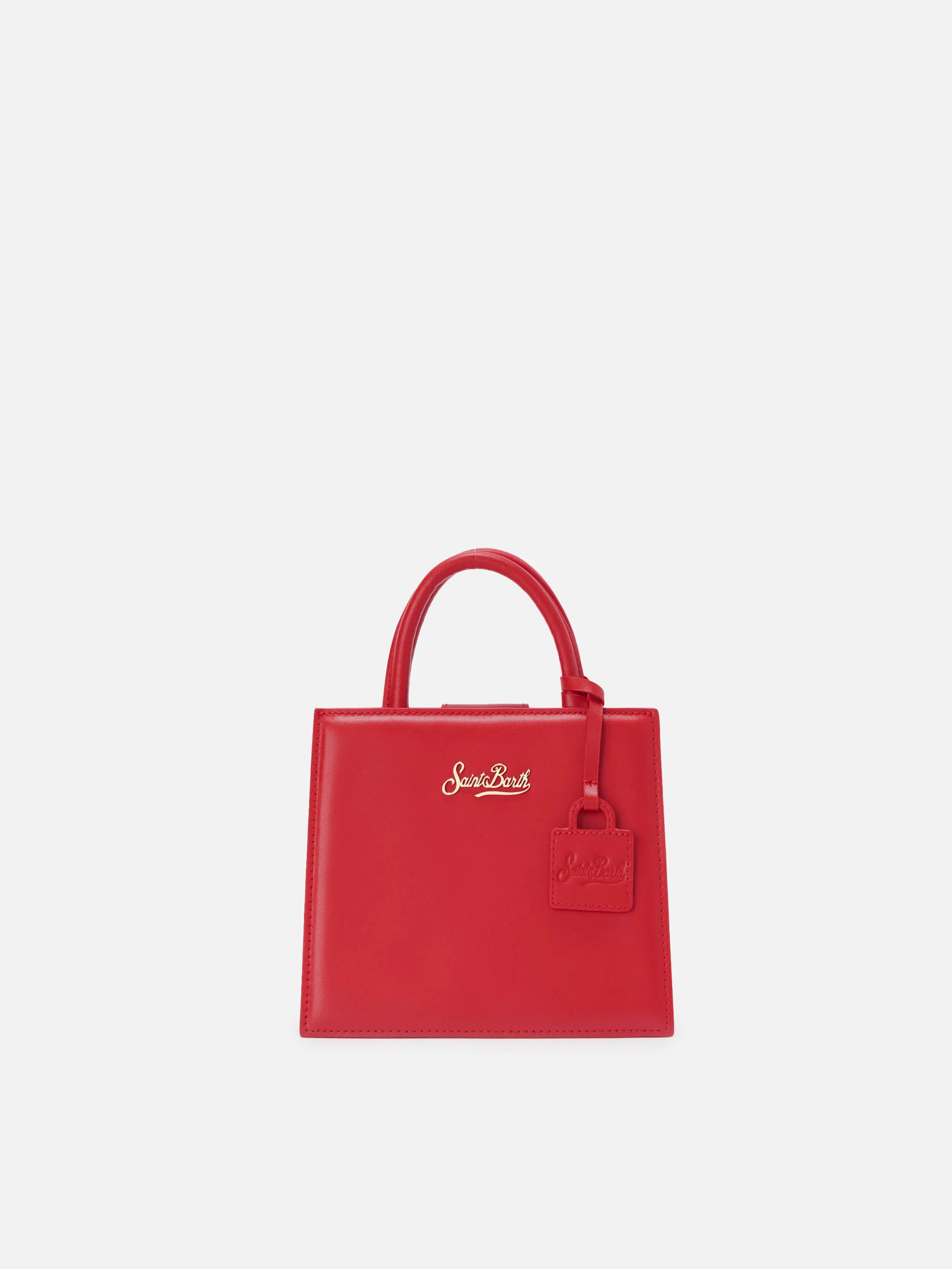 Shop Bag Mini red leather bag
