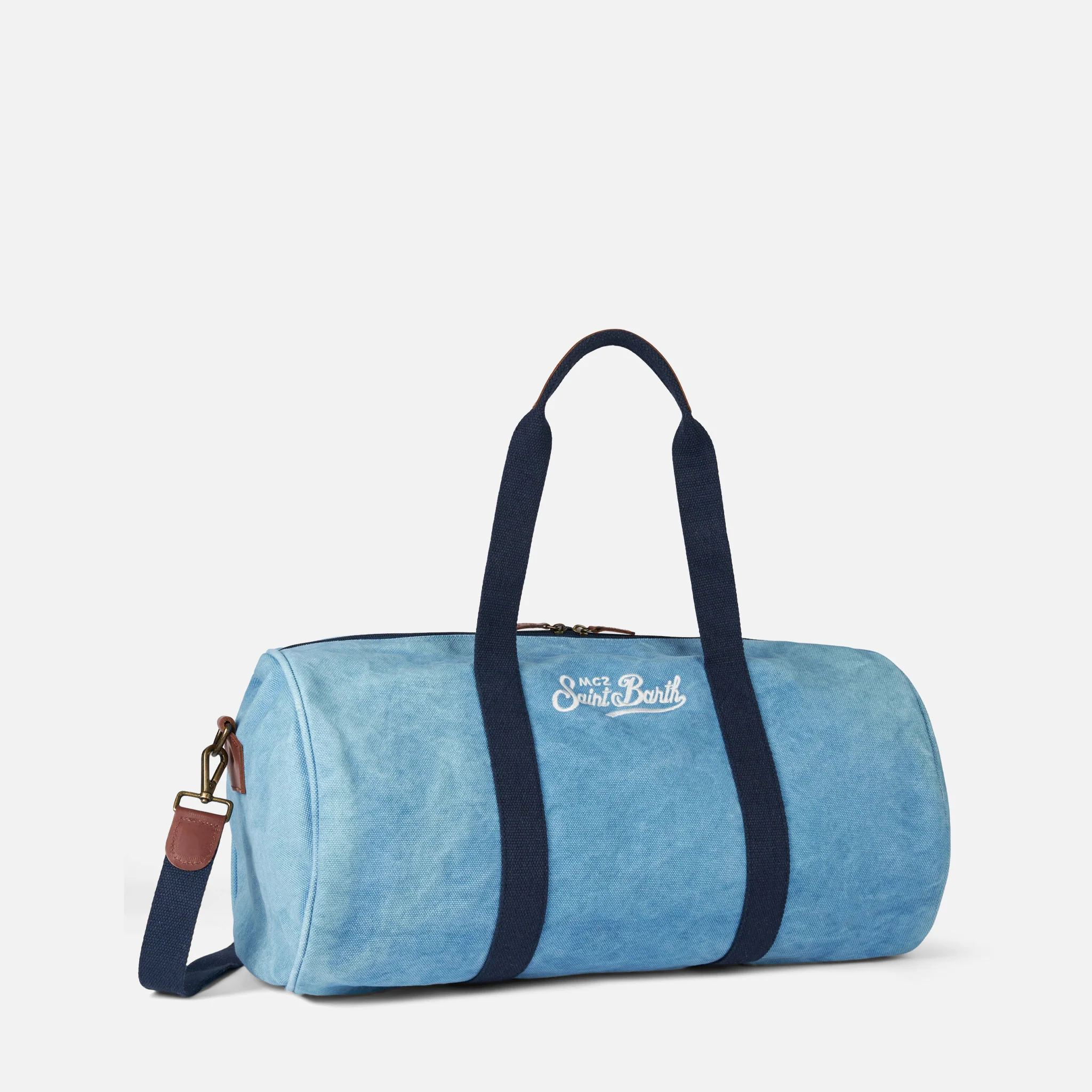 Travel duffel  denim bag Jetleg Round - Image 2