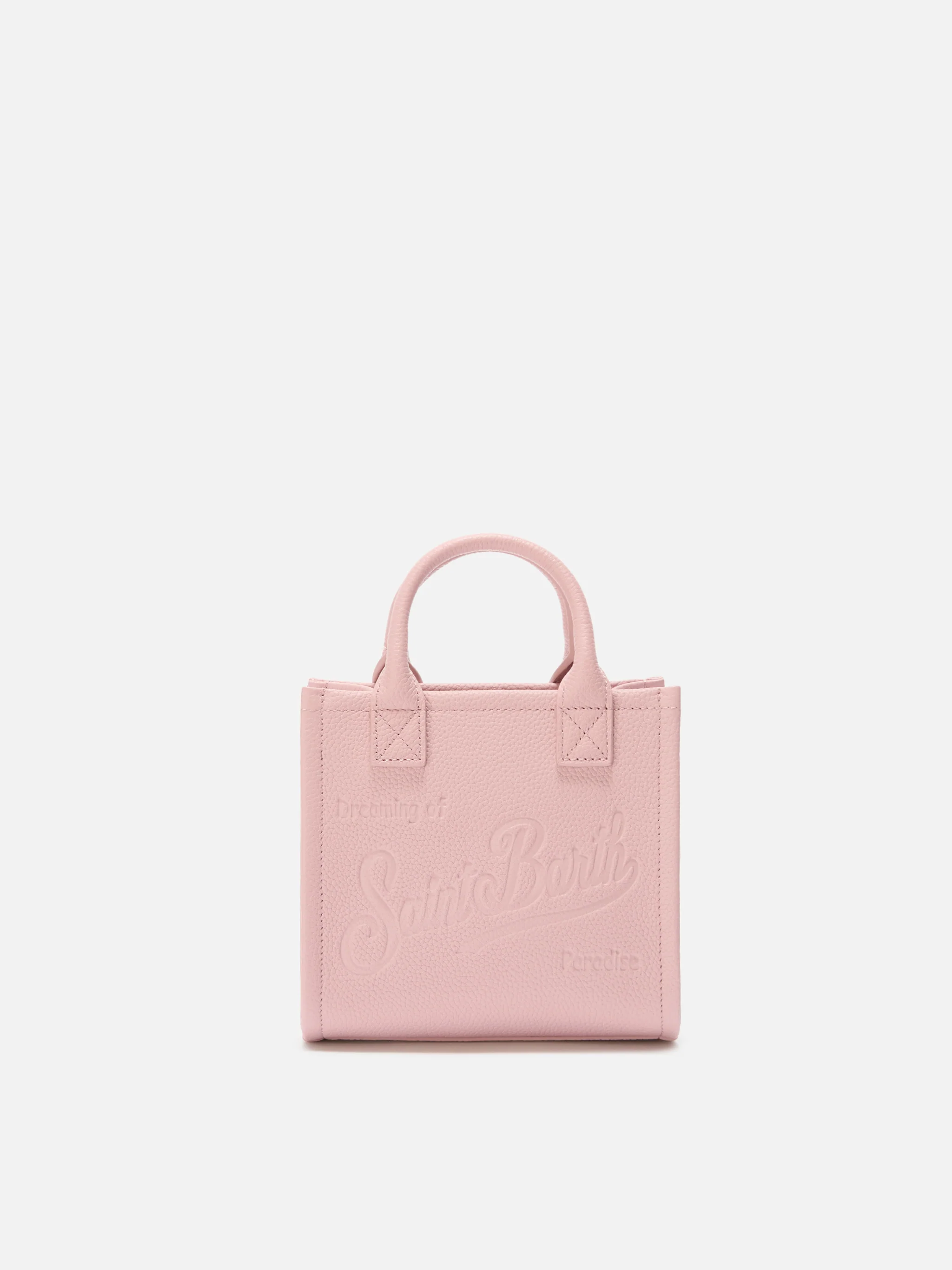 Vanity Bag Mini Shoulder Bag in pink hammered leather