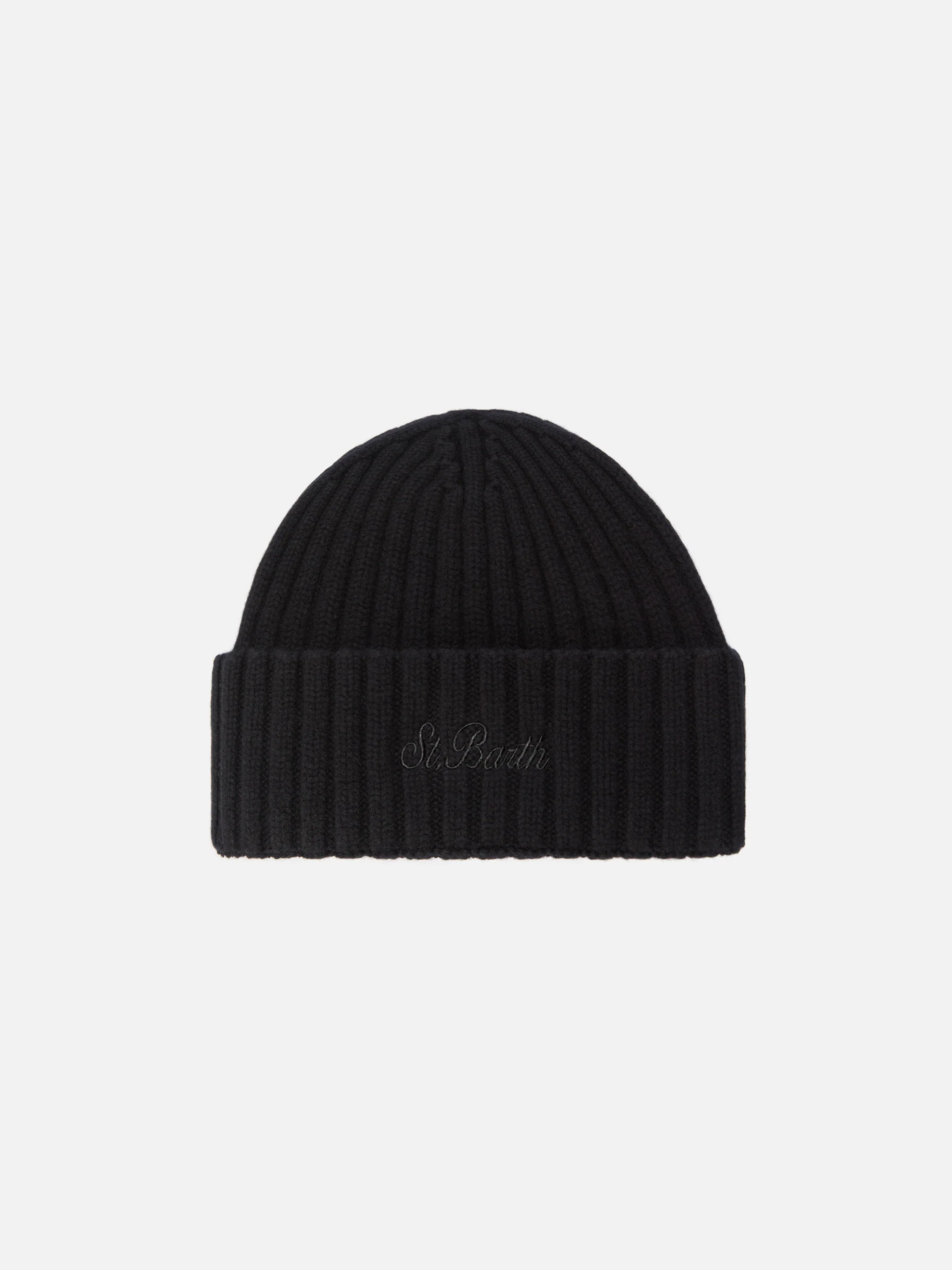 100% WOOL Wengen beanie in black
