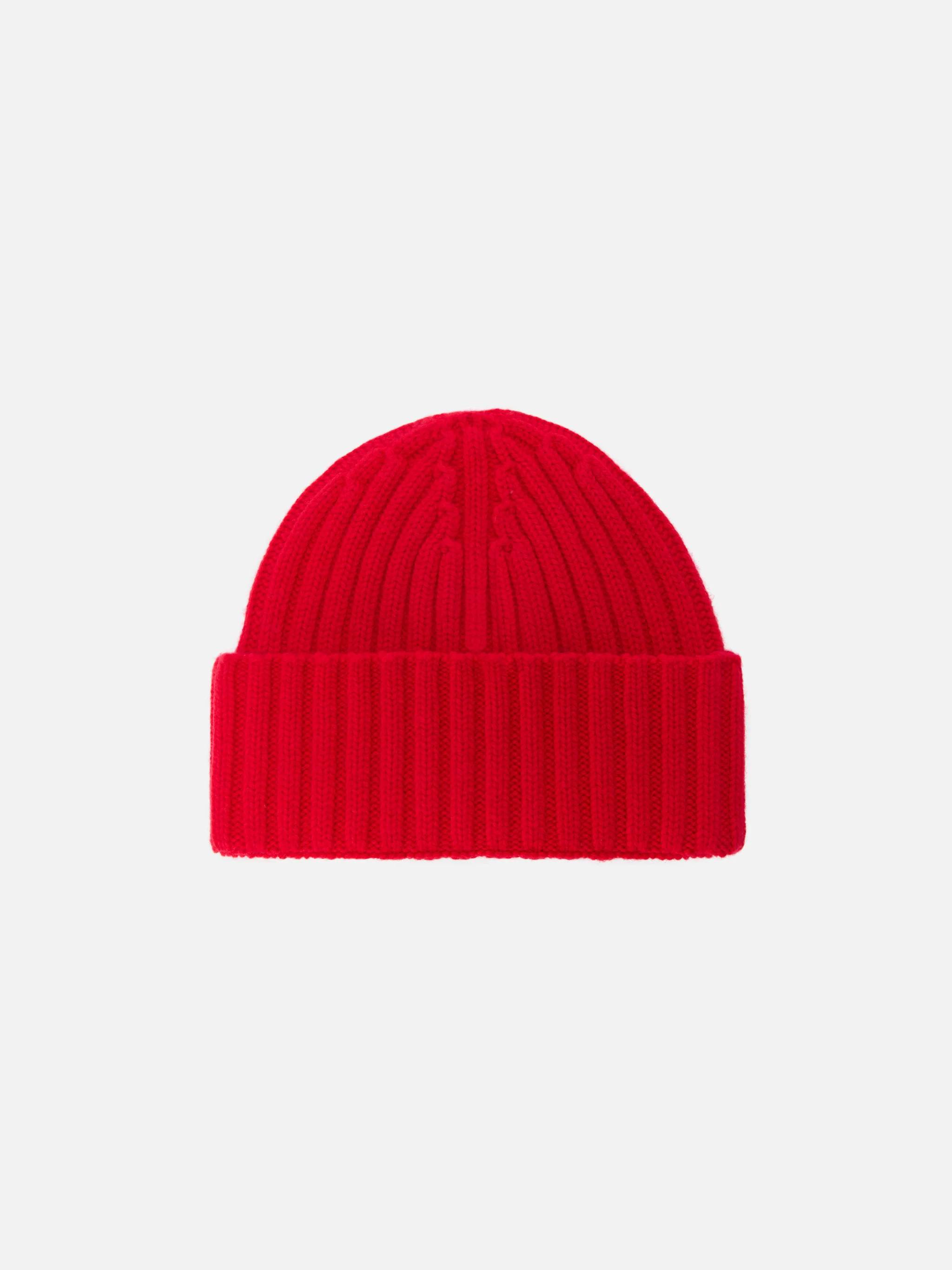 Wengen beanie in red wool with St. Barth embroidery on the turn-up - Image 3