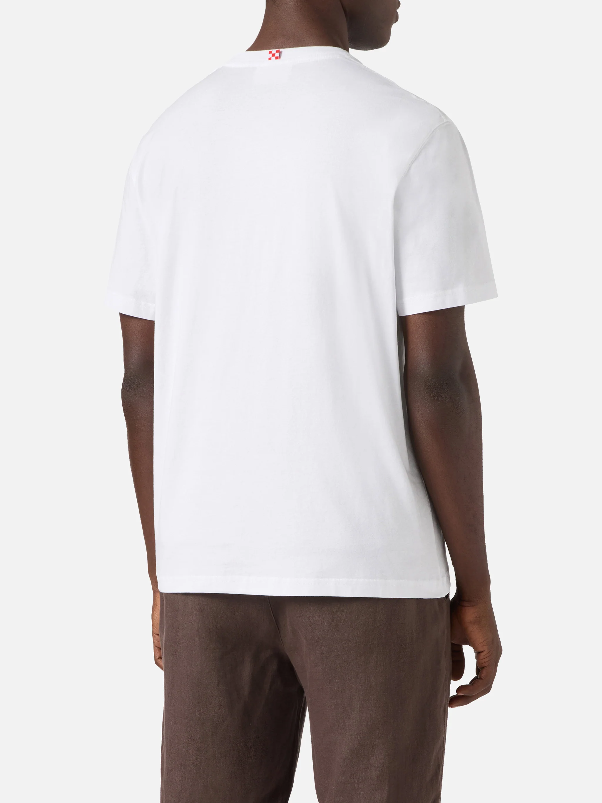 White Austin t-shirt with watch and Call Me James embroidery - Image 3