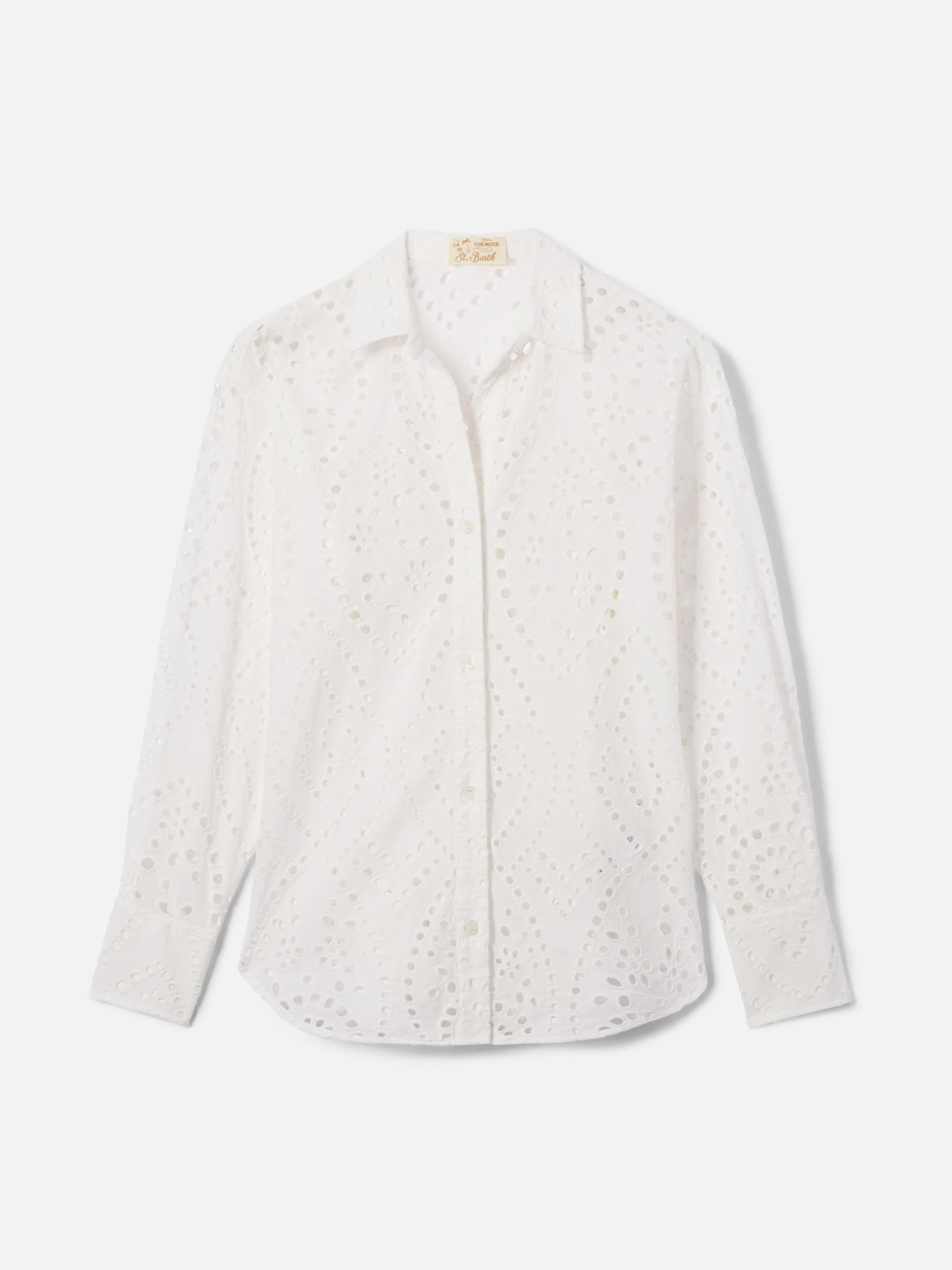White broderie anglaise cotton Cristal shirt - Image 6