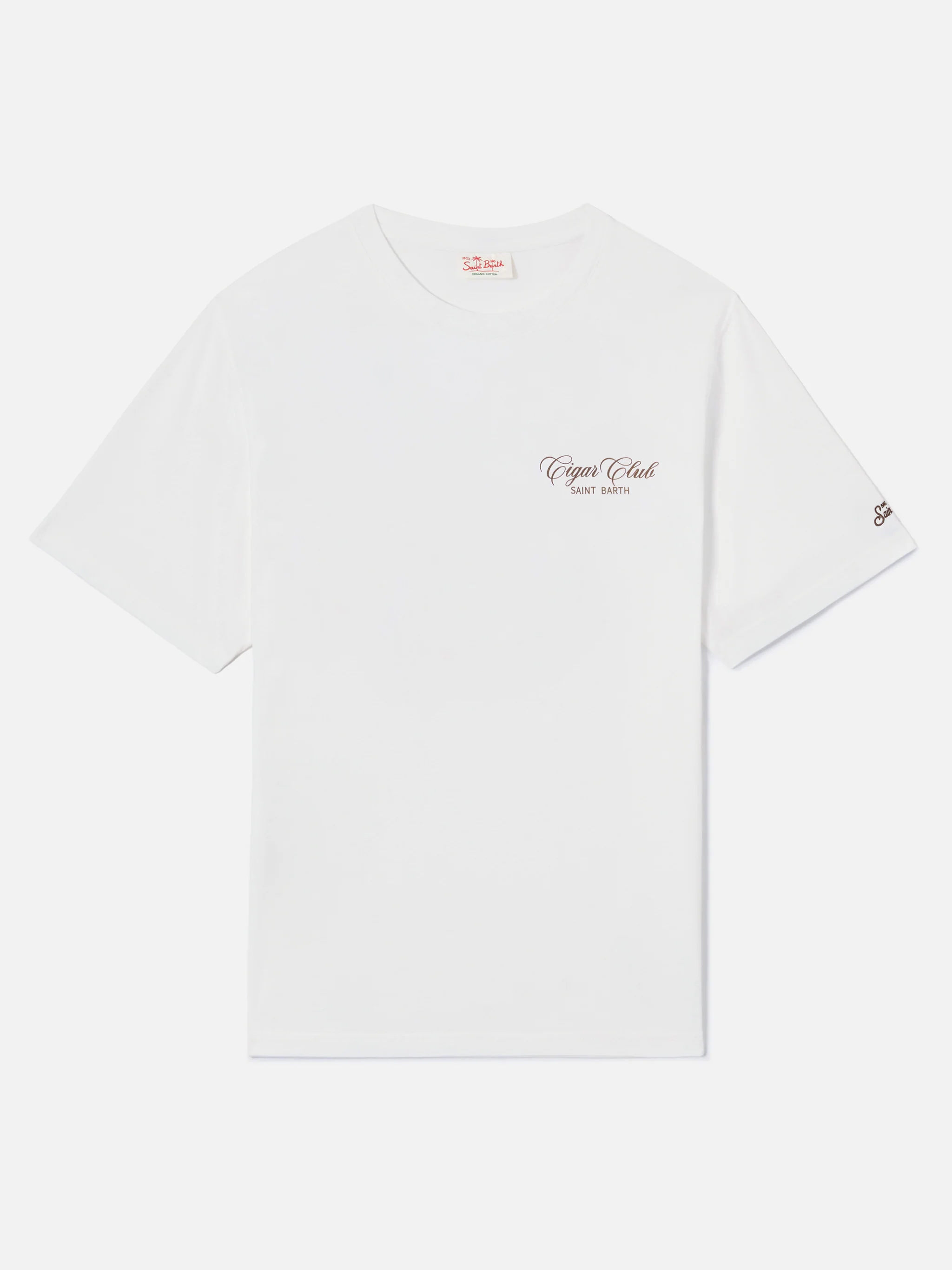 White Portland t-shirt with Cigar Club print - Image 5