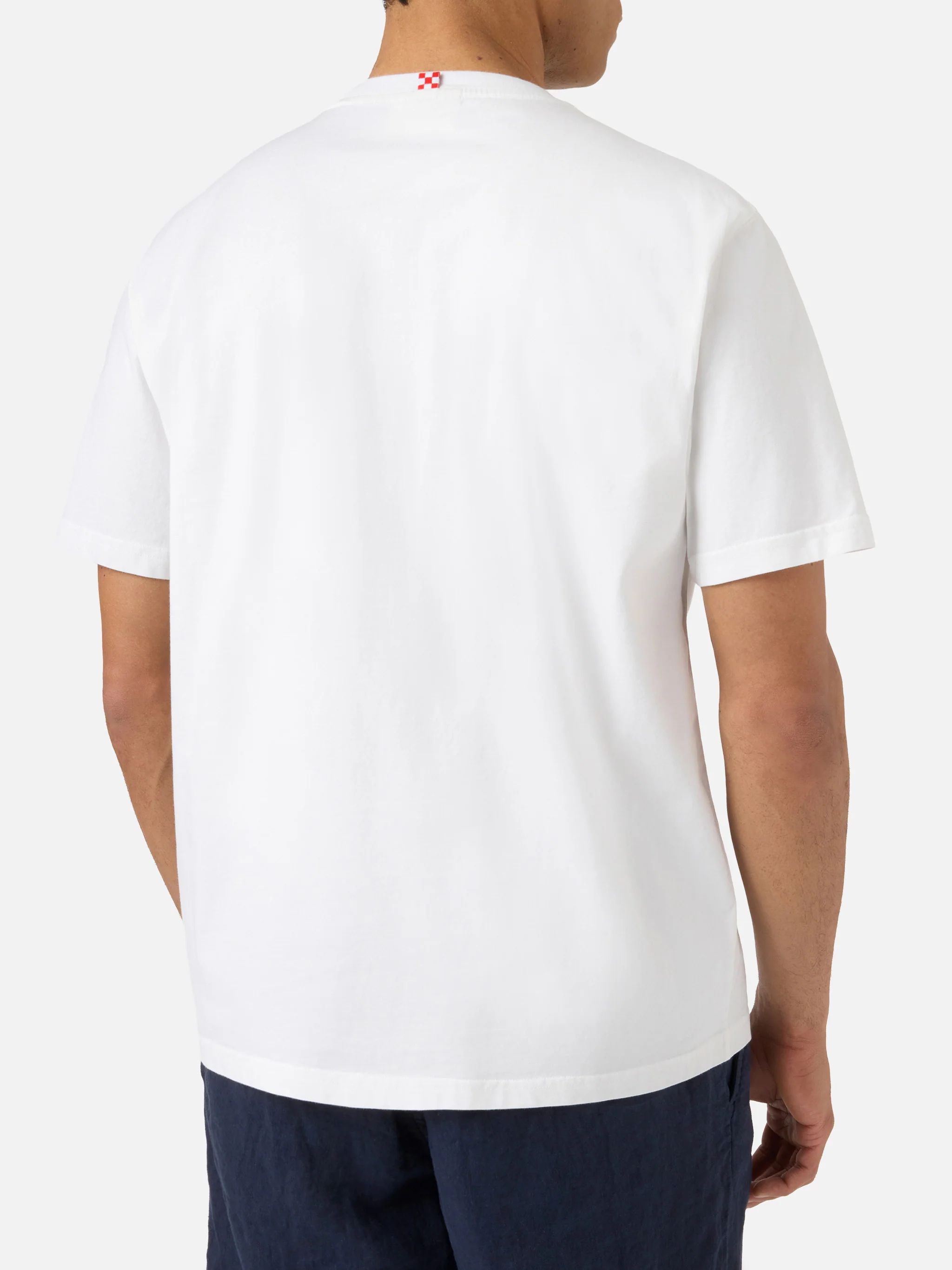 White Portofino T-shirt with Aperol Spritz Please embroidery | Special Edition - Image 3