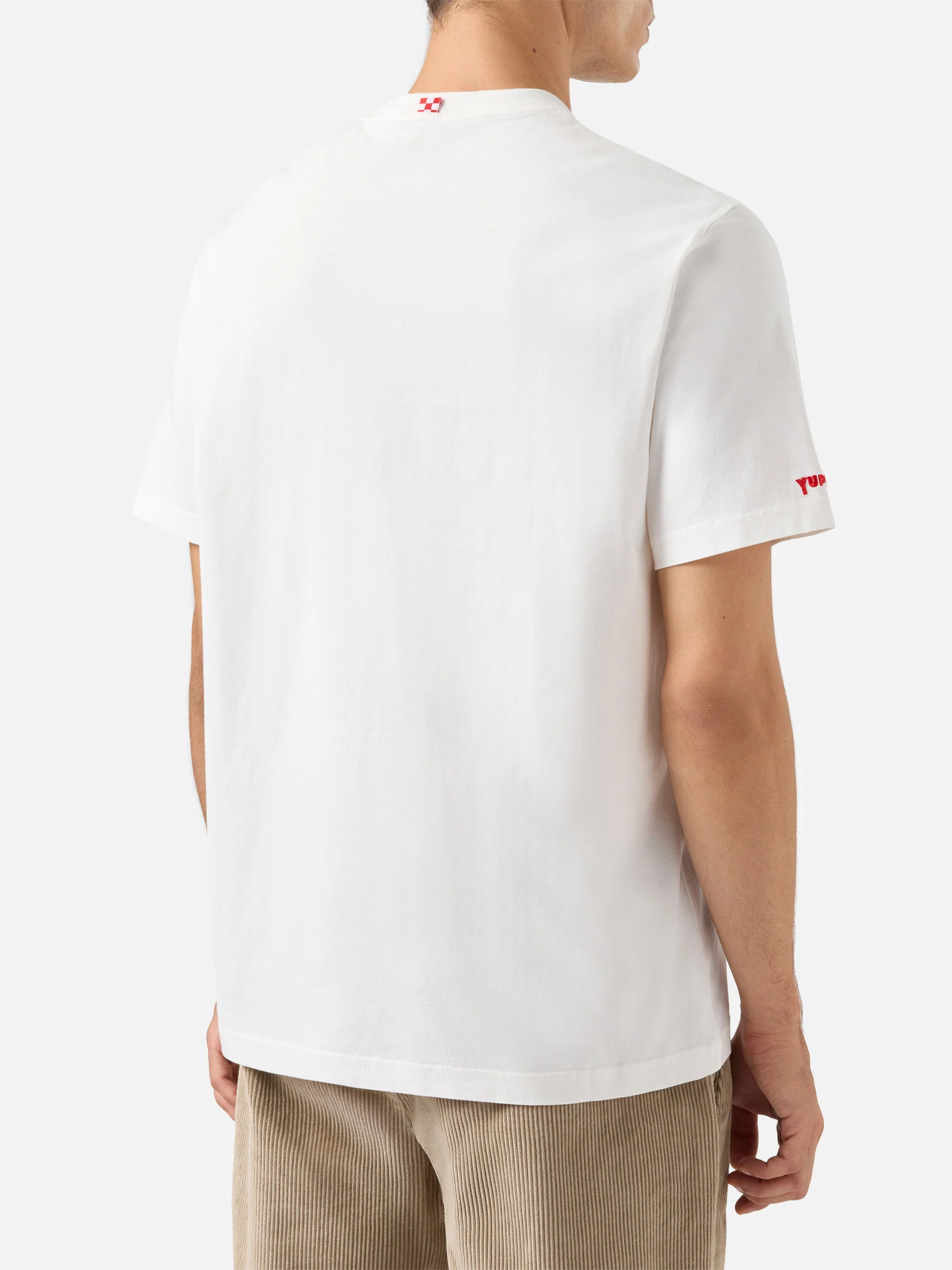 Cotton t-shirt Arnott with Moglie in vacanza... embroidery | YUPPIES SPECIAL EDITION - Image 3