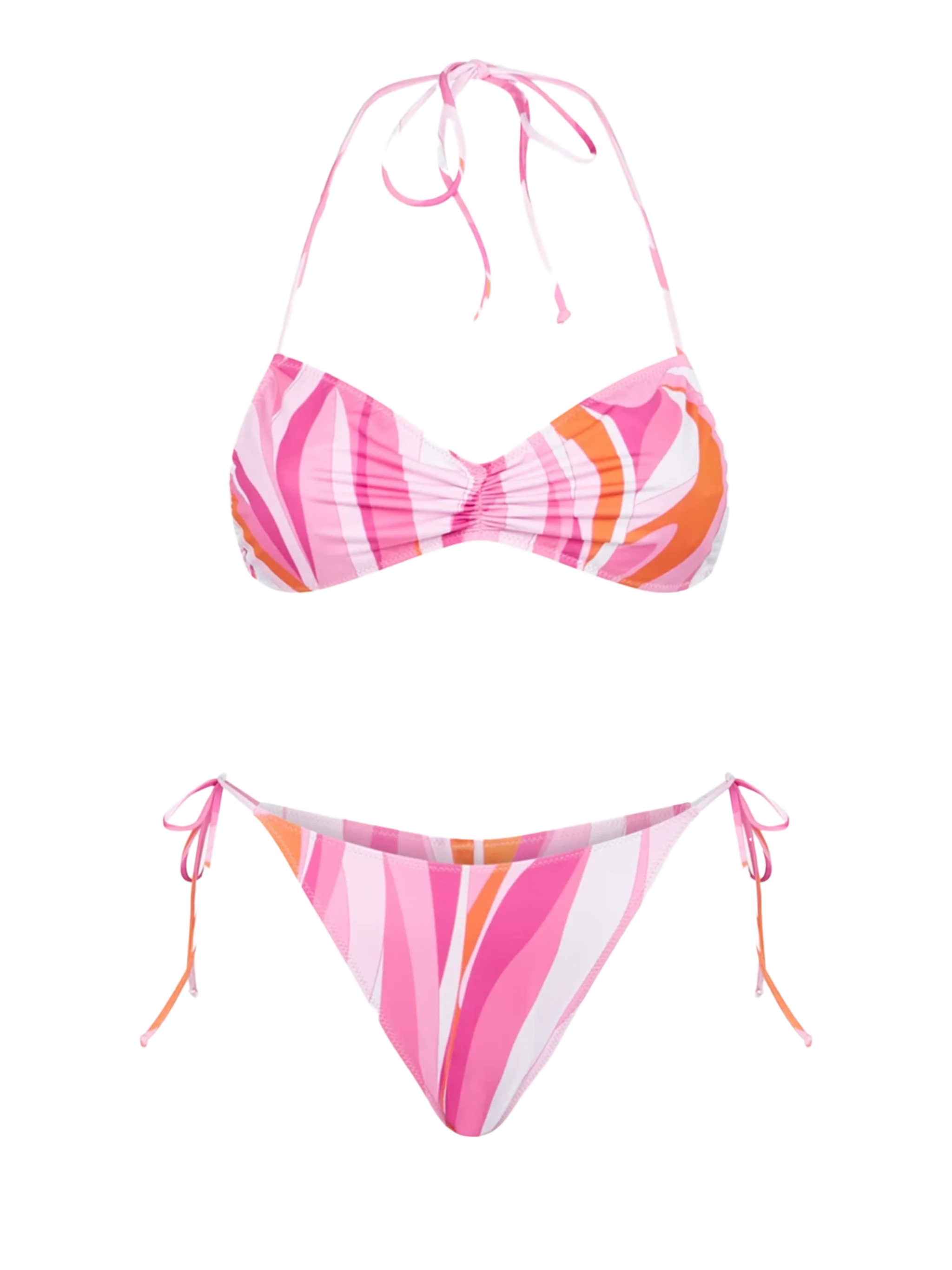 Levante Norah shape wave bandeau bikini with charms