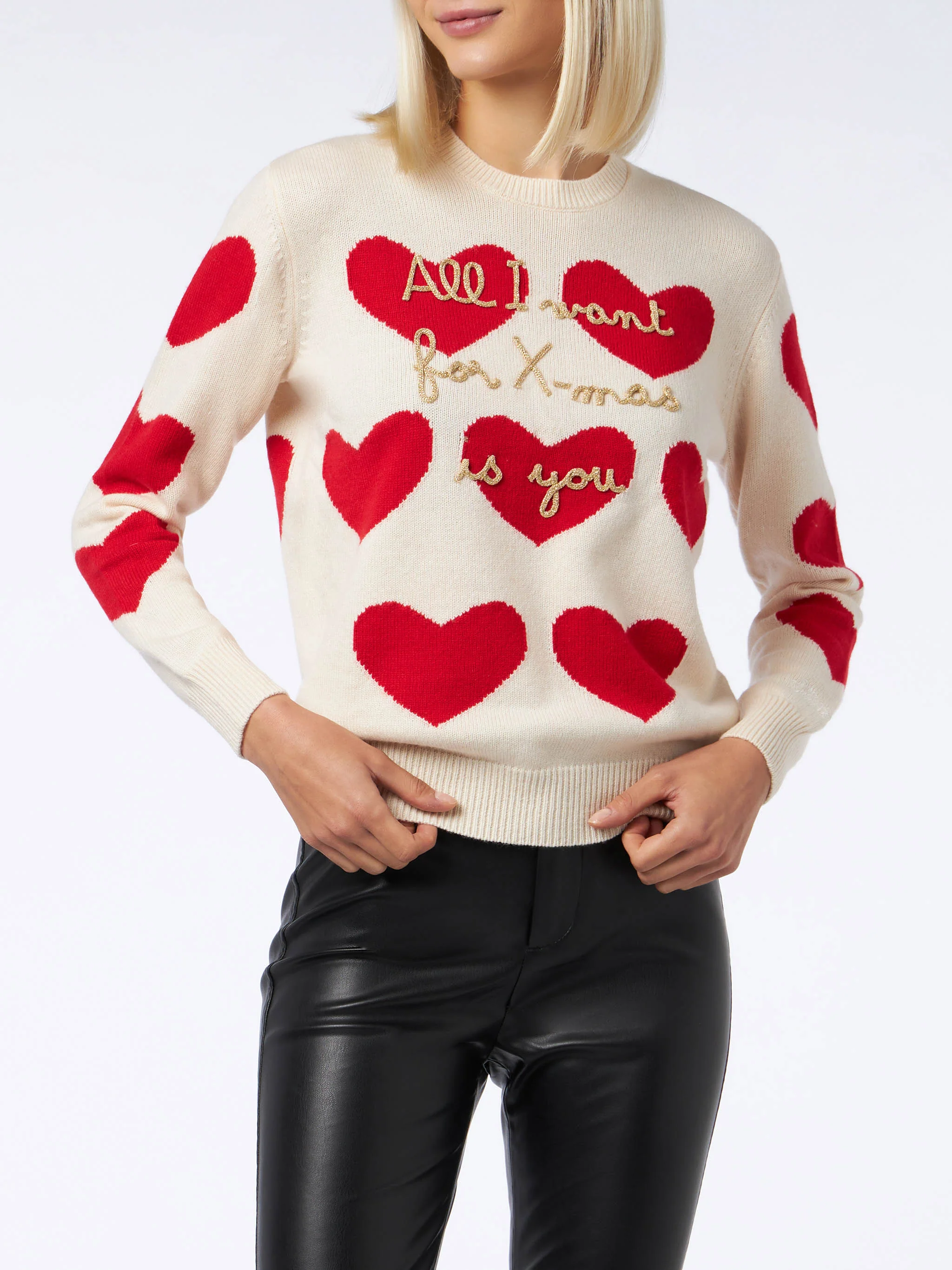 New Queen sweater with All I Want for Xmas is You embroidery