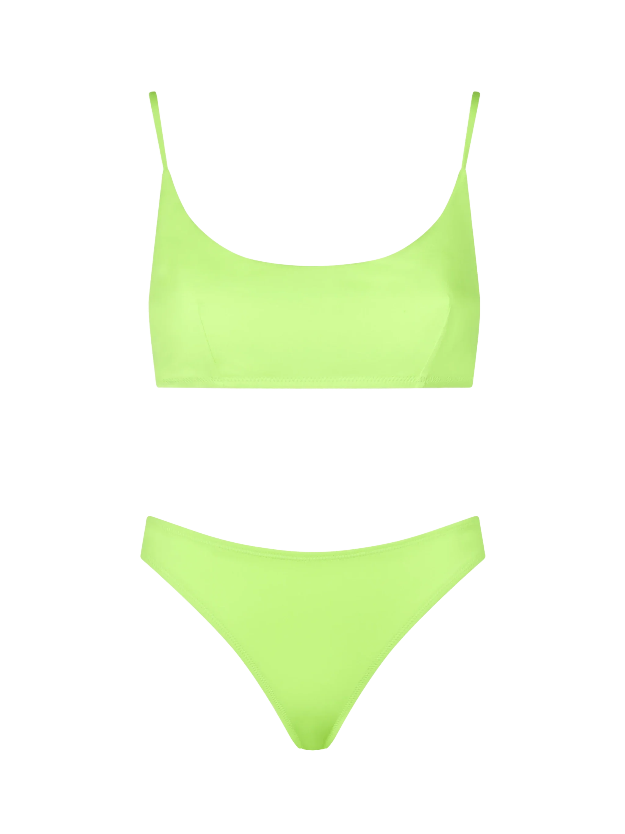 Judy Naomi fluo yellow bralette bikini