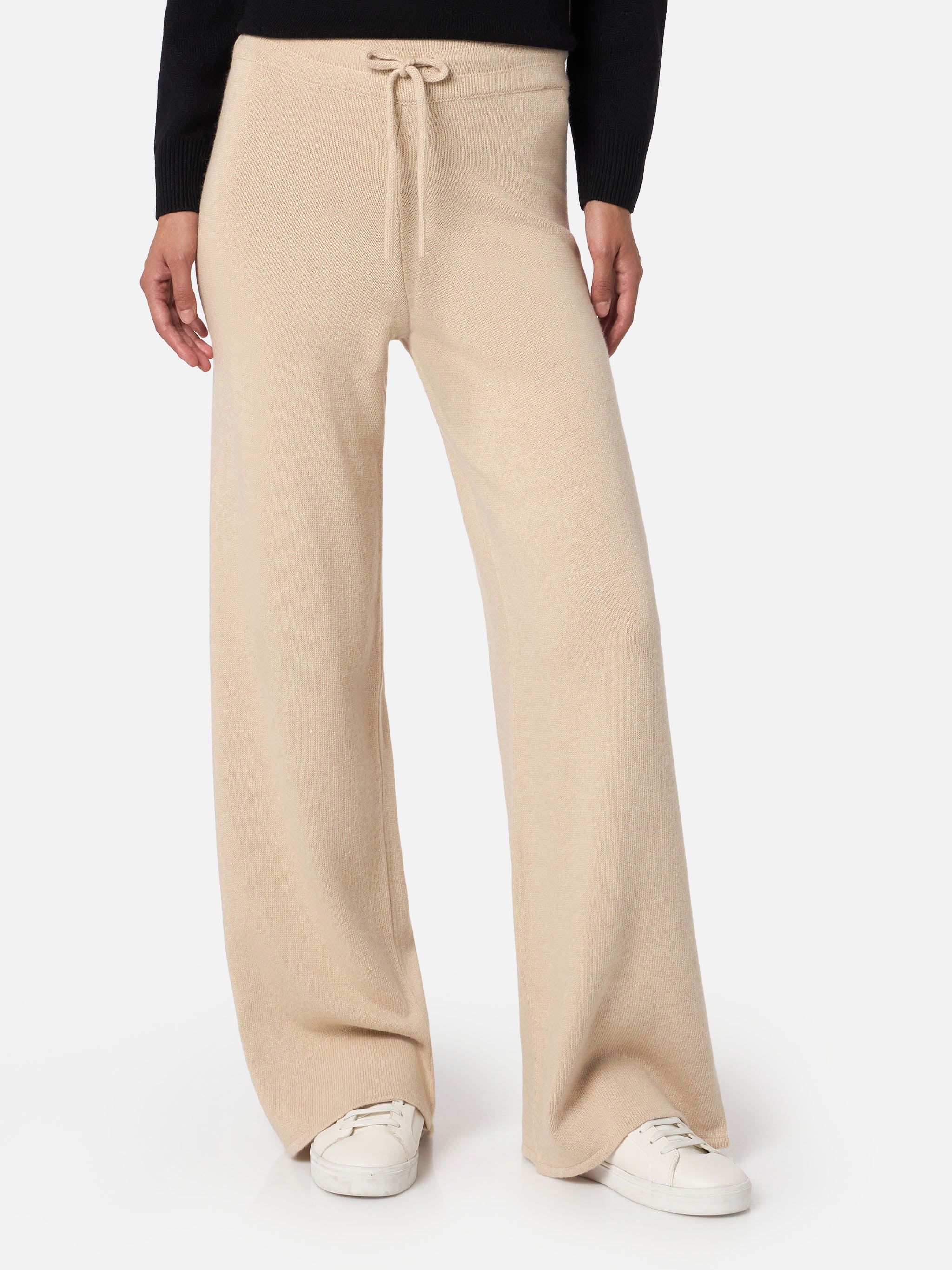 Cambon beige cashmere blend knit pants