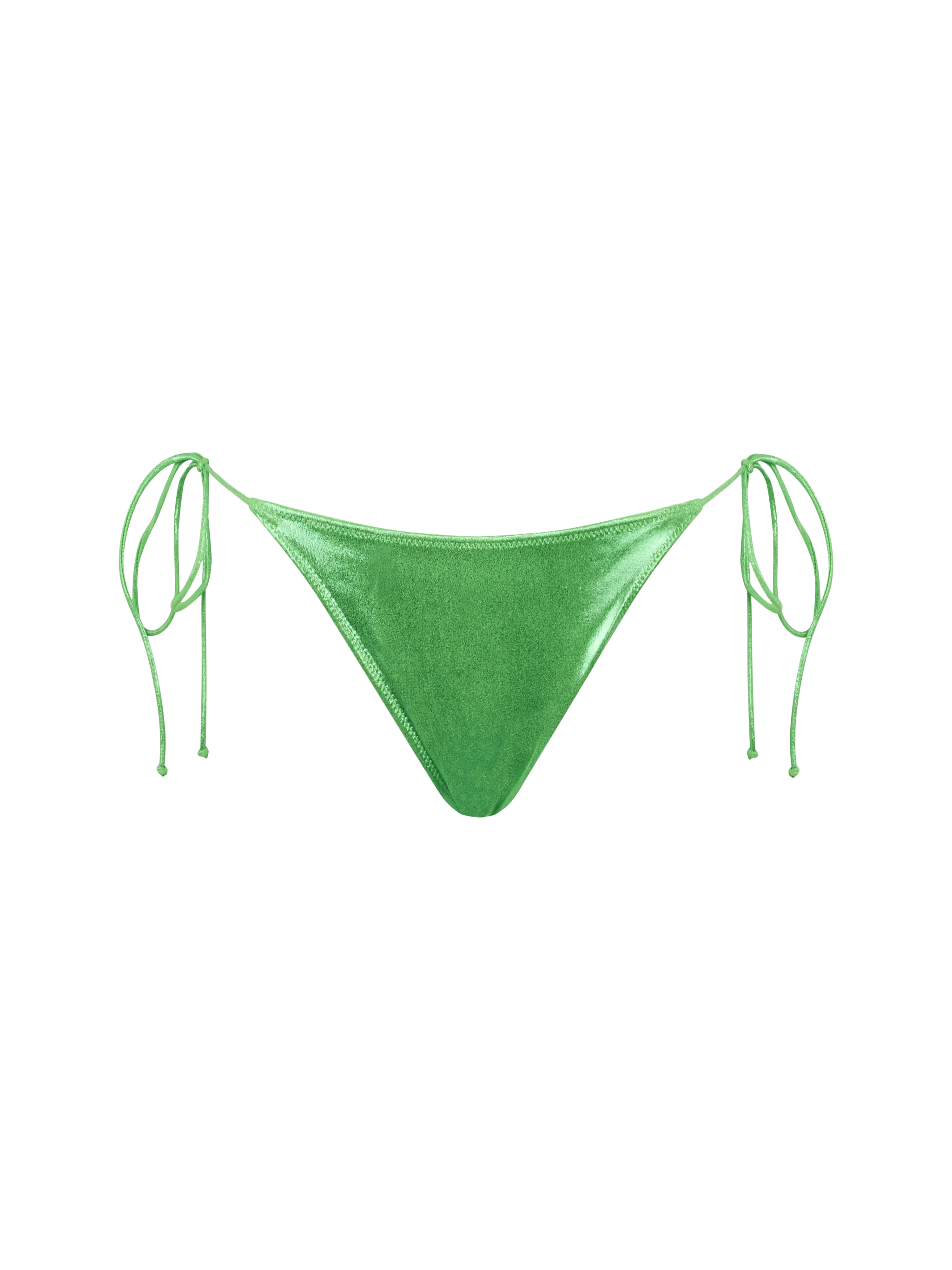 Marielle green laminated swim briefs