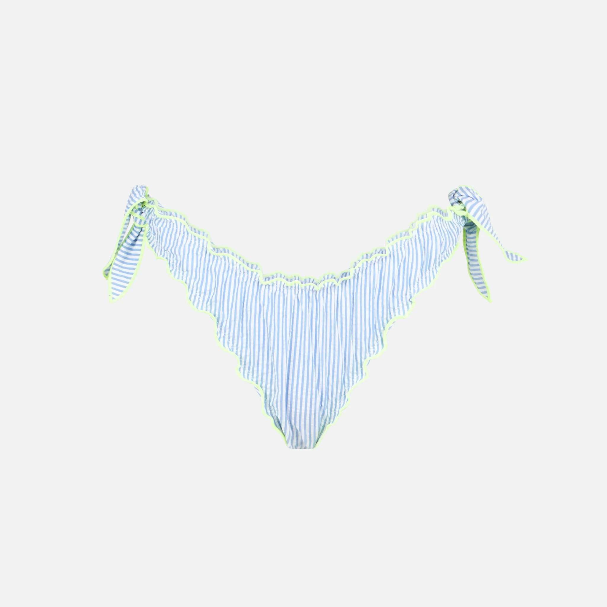 Moon blue seersucker striped swim briefs