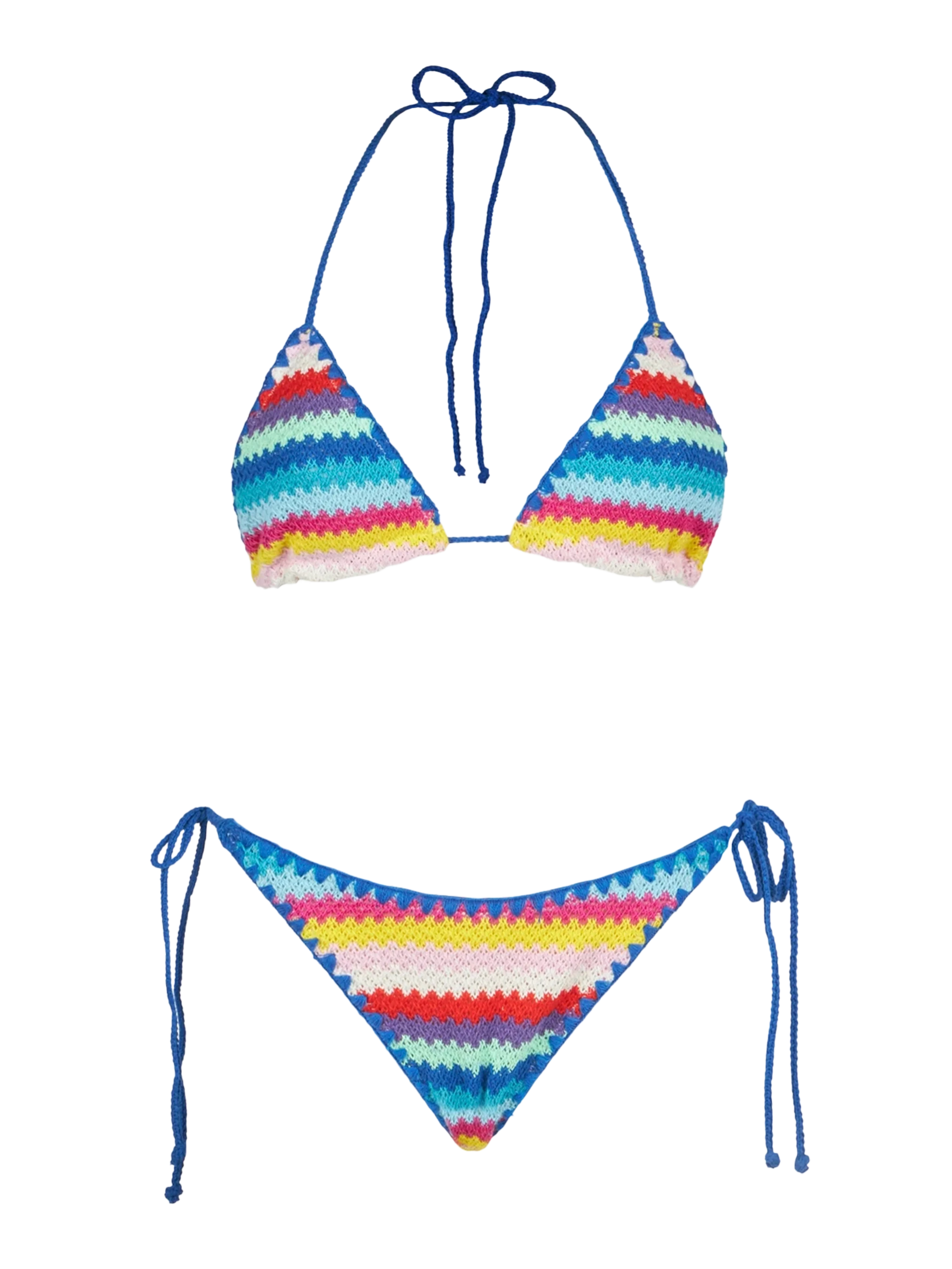 Leah Marielle striped crochet triangle bikini bluette multicolor