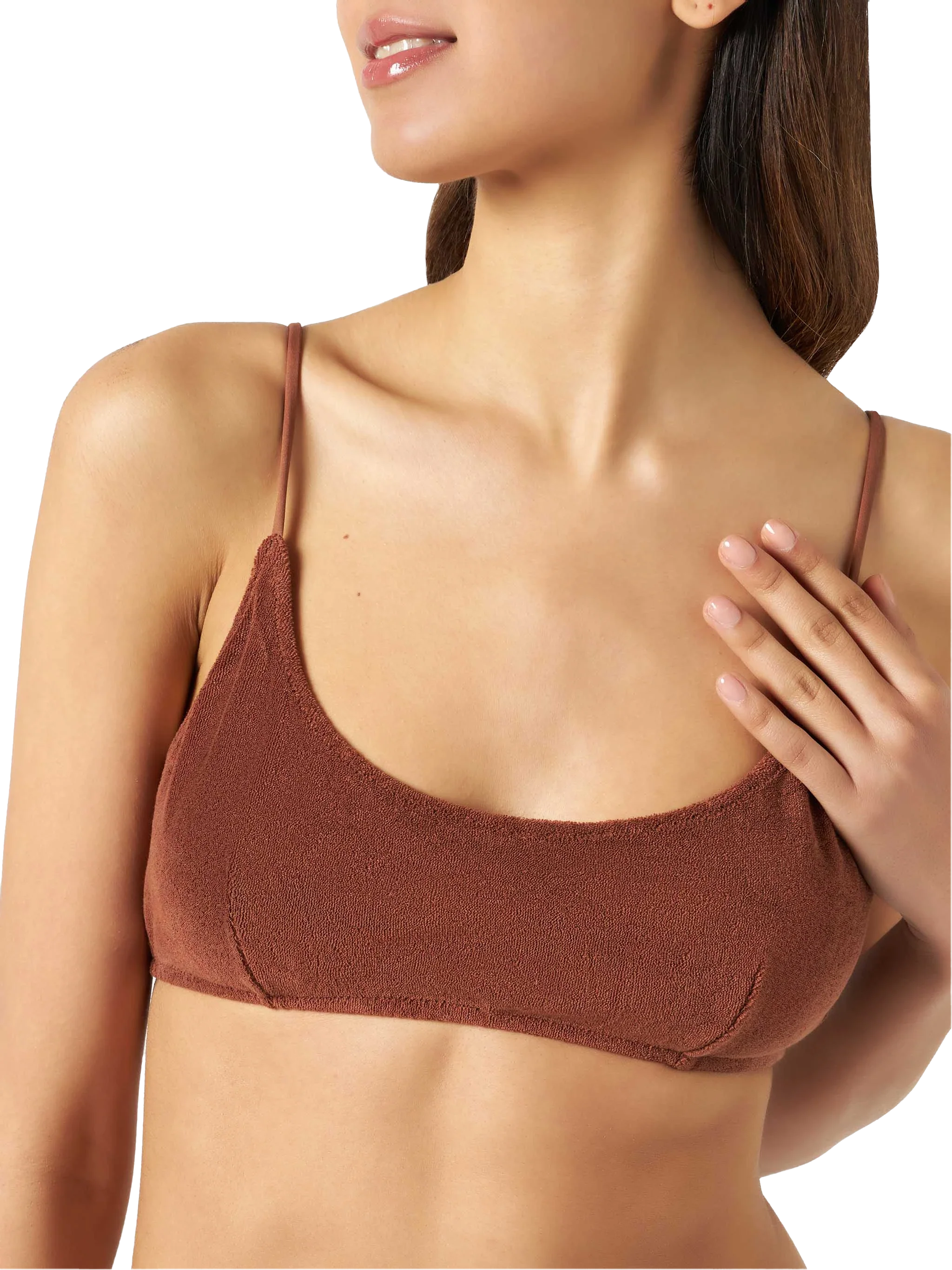 Judy Elise brown terry bralette bikini - Image 4