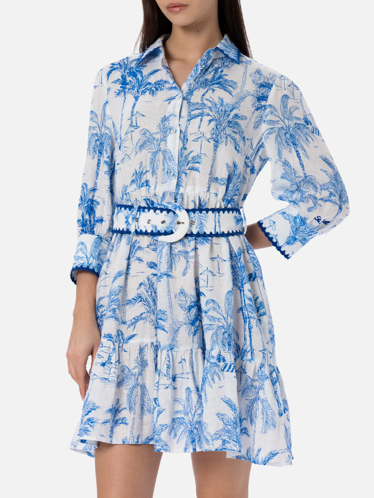 Daisi toile de jouy linen dress