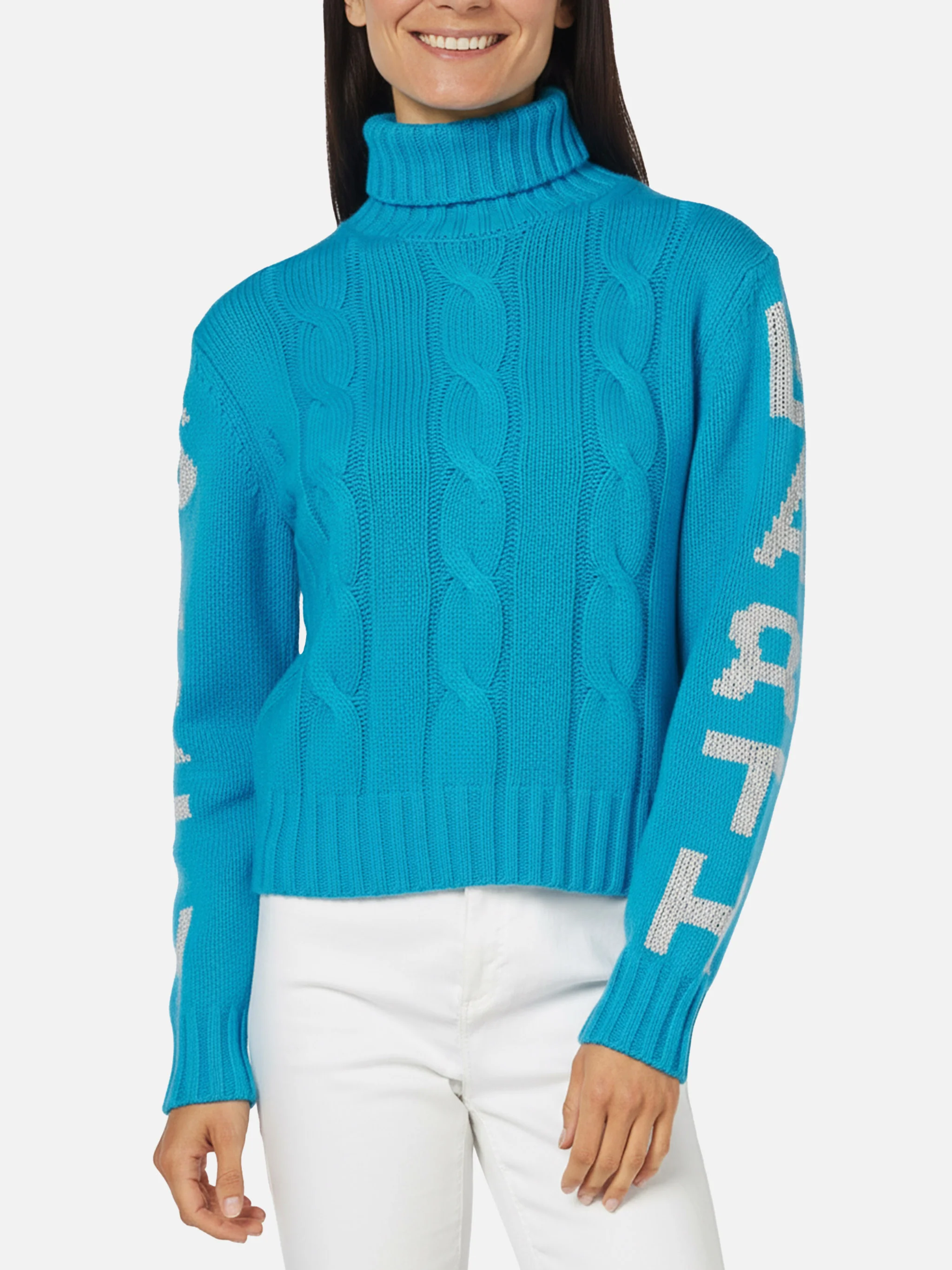 Logo jacquard Adler turtleneck sweater
