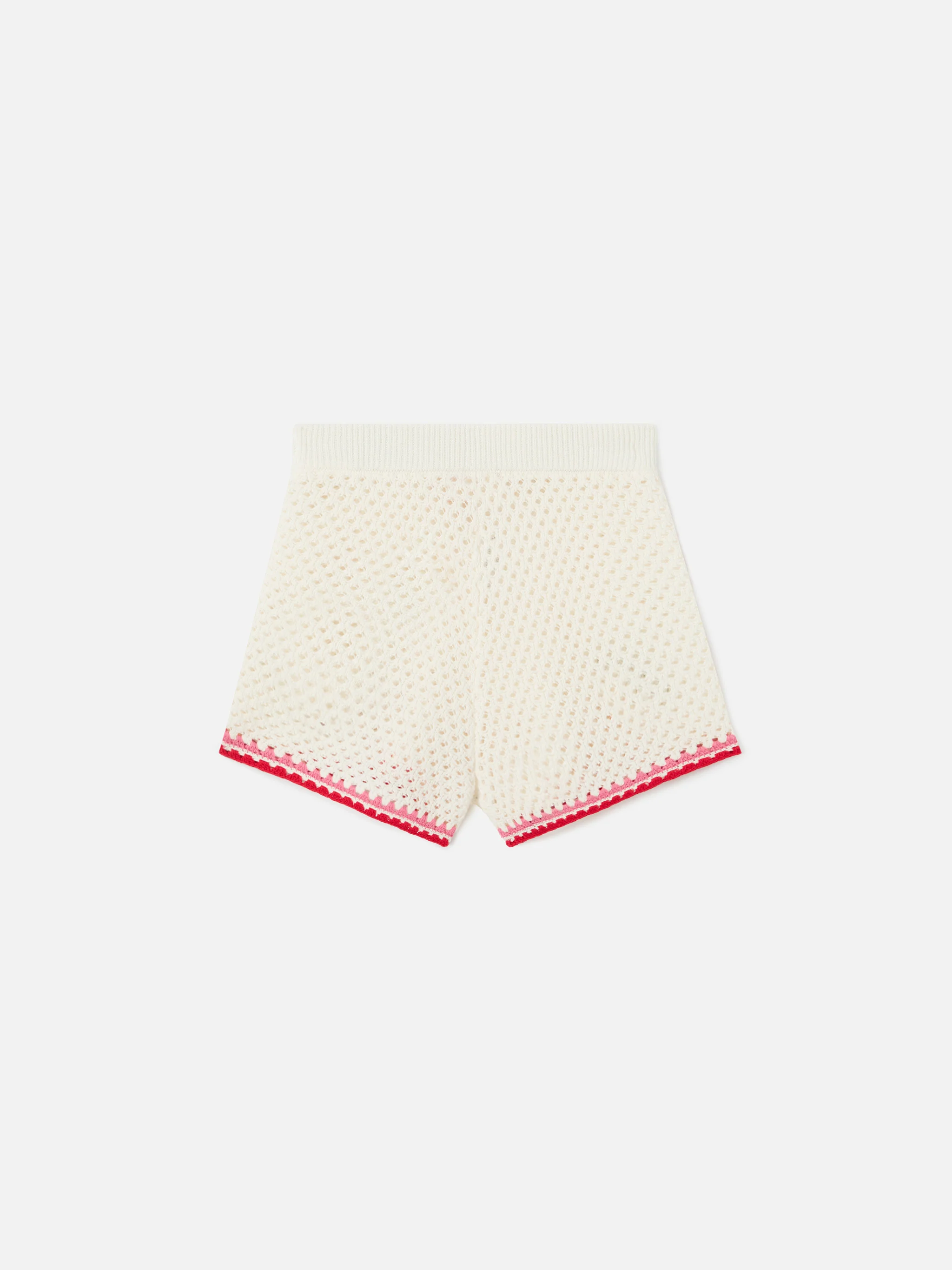 Yvette Jr cotton blend shorts in white with embroidered patches - Image 4